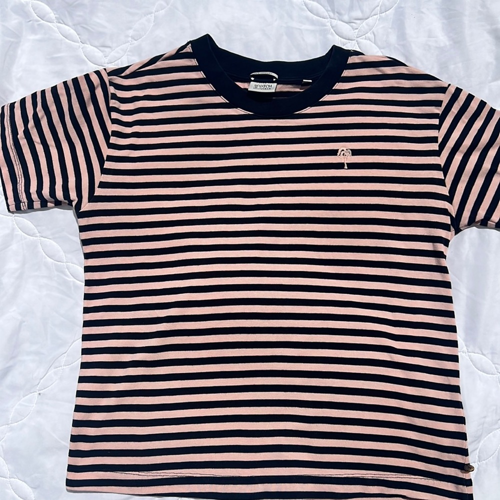 Scotch & Soda men’s 100% organic cotton striped shirt
